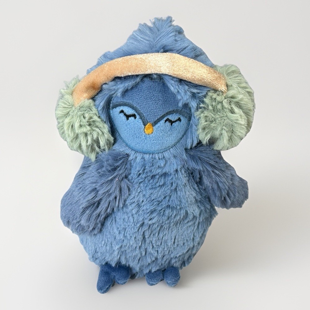 Slumberkins Glacier Cardinal Mini Plush Blue Bird Earmuffs Soft Stuffed Animal